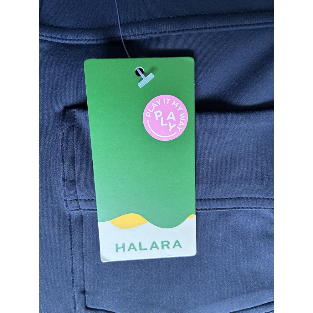 Halara XS Petite Wide Leg High Waist Navy Stretch Pants Button Front NWT - Picture 4 of 16